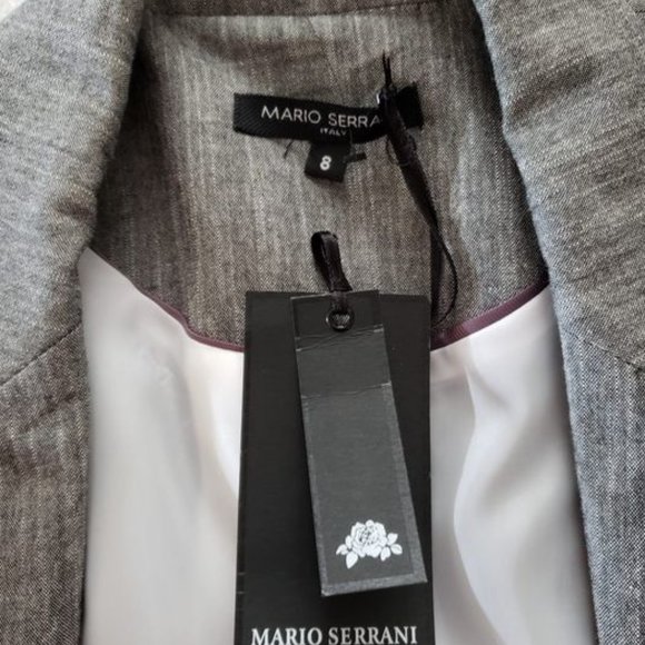 NWT Mario Serrani Italy Gray One Button Blazer - Picture 7 of 8